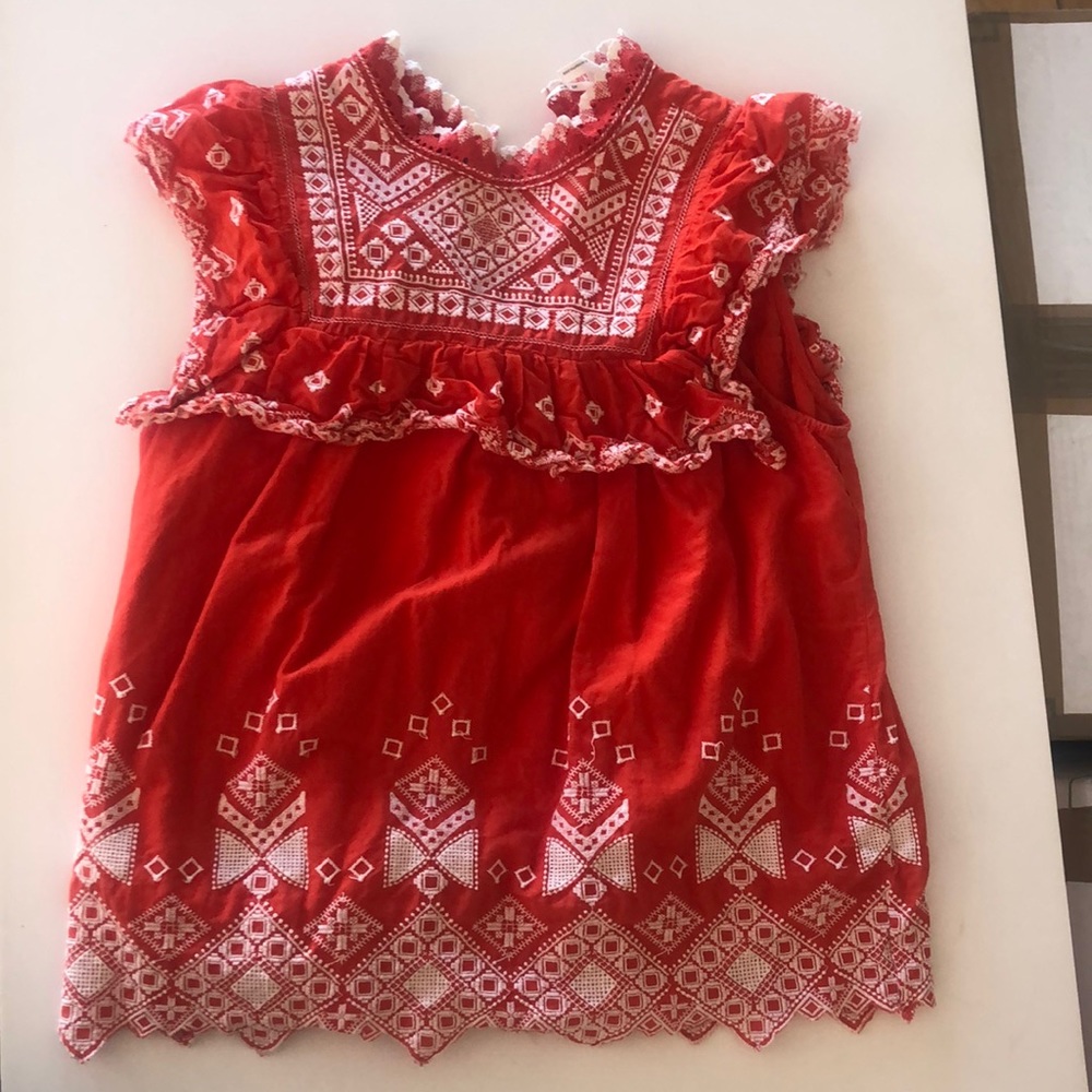 Mexican style embroidered blouse
